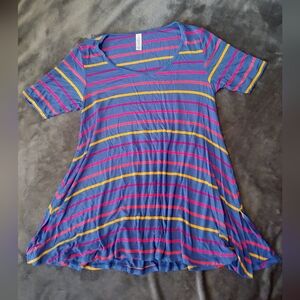 LuLaRoe * Blue Striped Tunic * Size XXS * Striped Top * Super Soft * Flowy